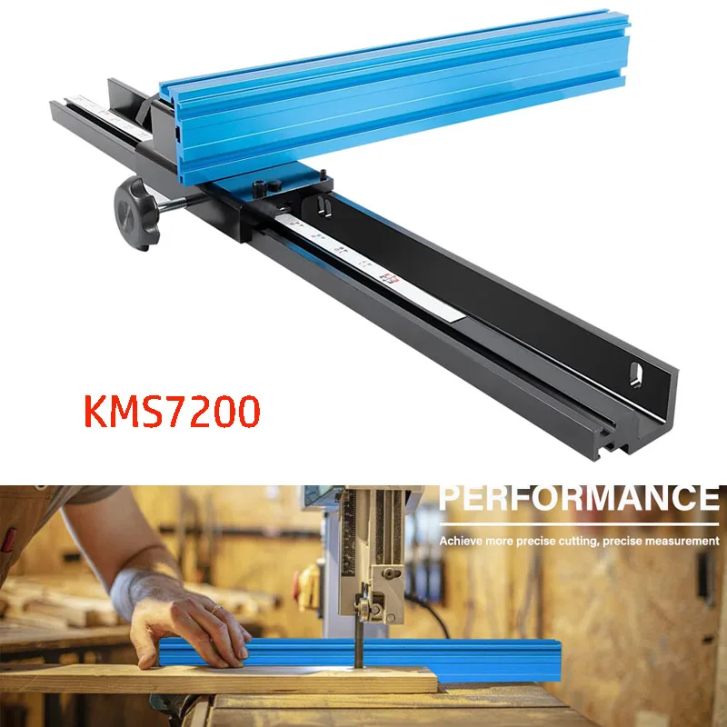 Bandsaw Fence KMS7200 For 14-inch Band Saw Blade's Drift Angle Precise Cutting & Measurement Workbench Rail Accessory