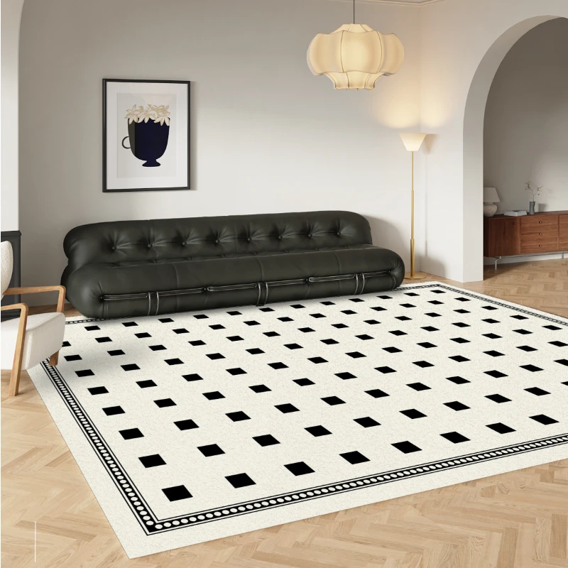 Cream Style Bedroom Bedside Carpet Retro Light Luxury Living Room Rug Simple Home Sofa Coffee Table Rugs Room Decoration Carpets