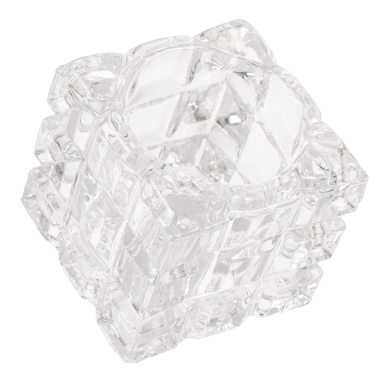 Acrylic Nail Tools Glass Monomer Dish Dappen Bowl for Nails Art Tool Storage Compact Vanity Workspace Organizer