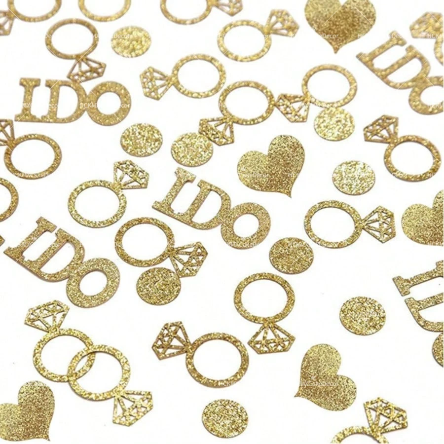 100 Stück Glitzer-Herzen Gemischte Weiße Herzen Tischkonfetti für Hochzeit Braut Valentinstag Geburtstag Party Tischdekoration – Detail 8