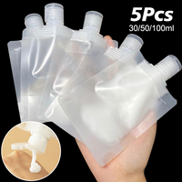 100/50/30ml Travel Empty Squeeze Bag Lotion Dispensing Bags Reusable Liquid Leakproof Shampoo Containers Cosmetic Storage Bottle