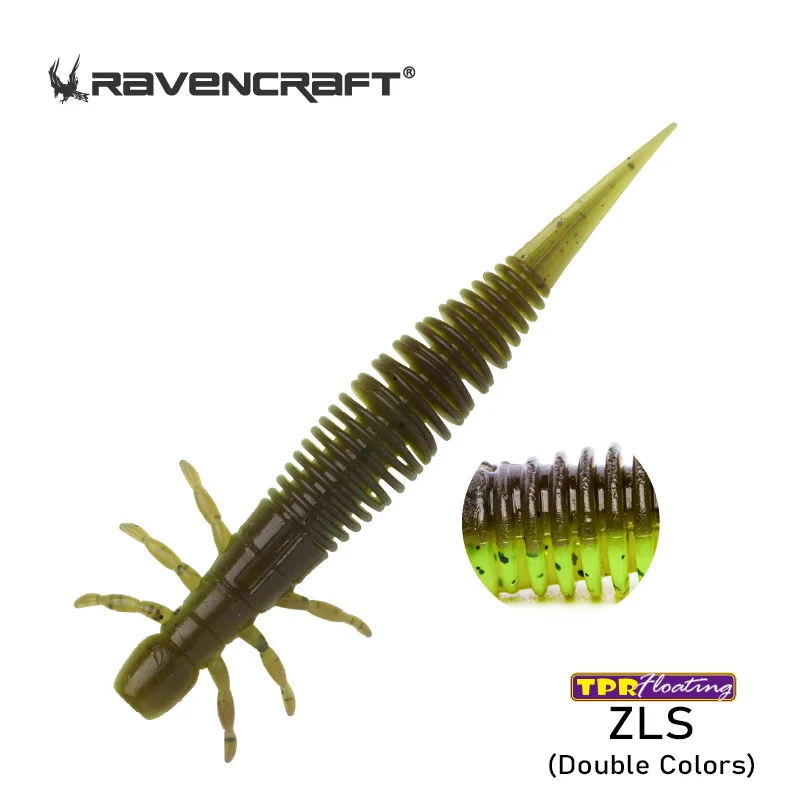 RAVEN CRAFT DAMSEL-WORM 2.2/2.7/3.2 Zoll 14/12/10 Stück Schwimmender SoftLure Kunstköder in Turnierqualität – Künstlicher Angelköder in Hyper-Qualität