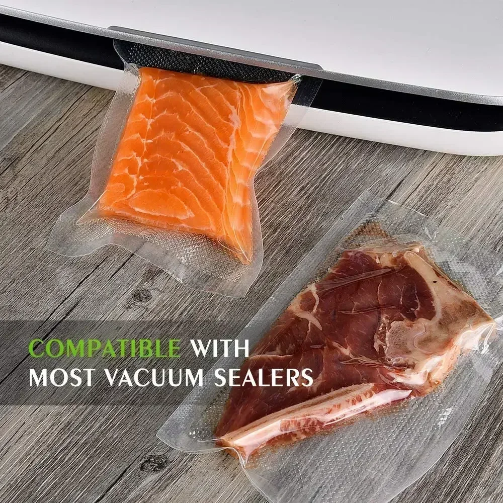 SZUK 50pcs BPA-Free Kitchen Reusable Food Vacuum Sealer Bags Food Vacuum Packaging Sealing Bags Food Preservation Sealed Bags