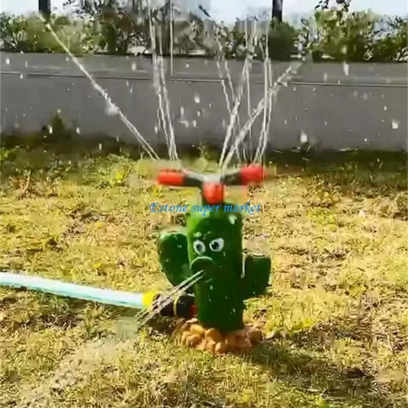 

090B Cartoon Cactus Water Sprinkler Backyard Water Park Sprinkler for Outdoor