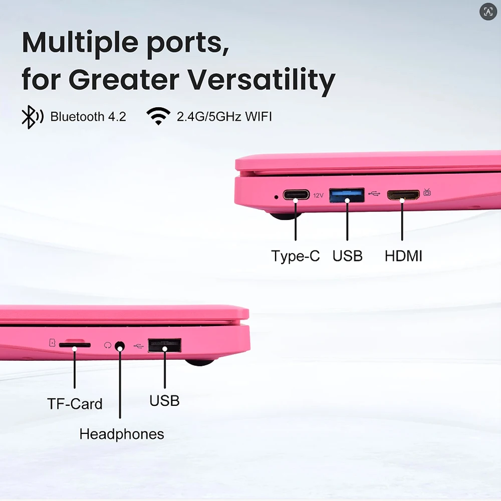 Windows11 Laptop 10.1inch Notebook Computer Learning Laptop Netbook for Kids Men Women (8GB/128GB)