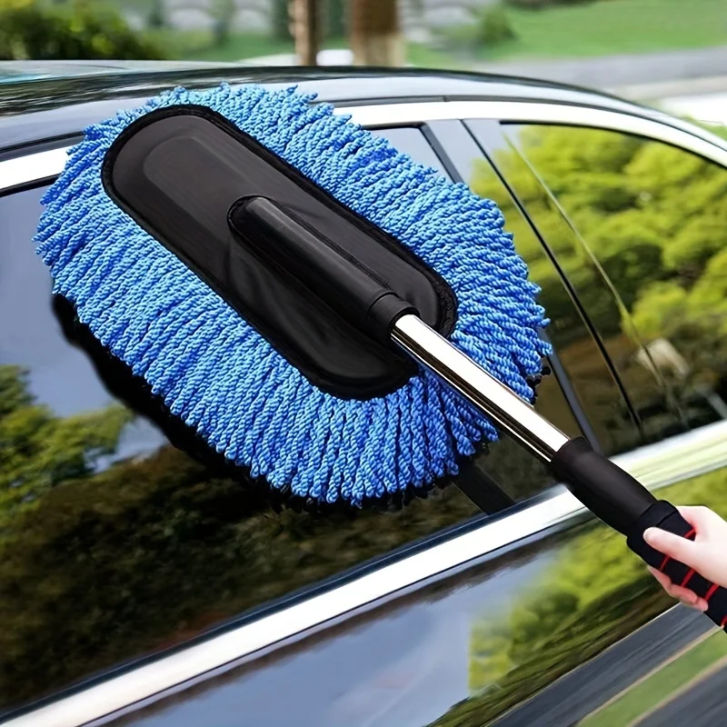 Flat Car Wash Mop Does Not Hurt The Car Special Car Wash Cleaning Brush Retractable Household  Car Dealership Cleaning Tool