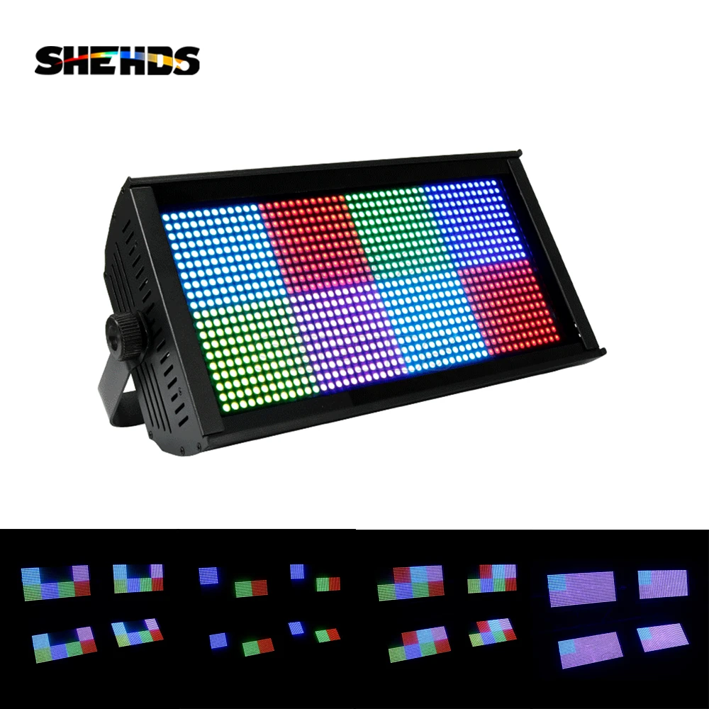 SHEHDS 200W RGB Wash LED Lights DJ Strobe Party Light For Disco Parties Nightclub Wedding DMX Stage Light Effect Professional