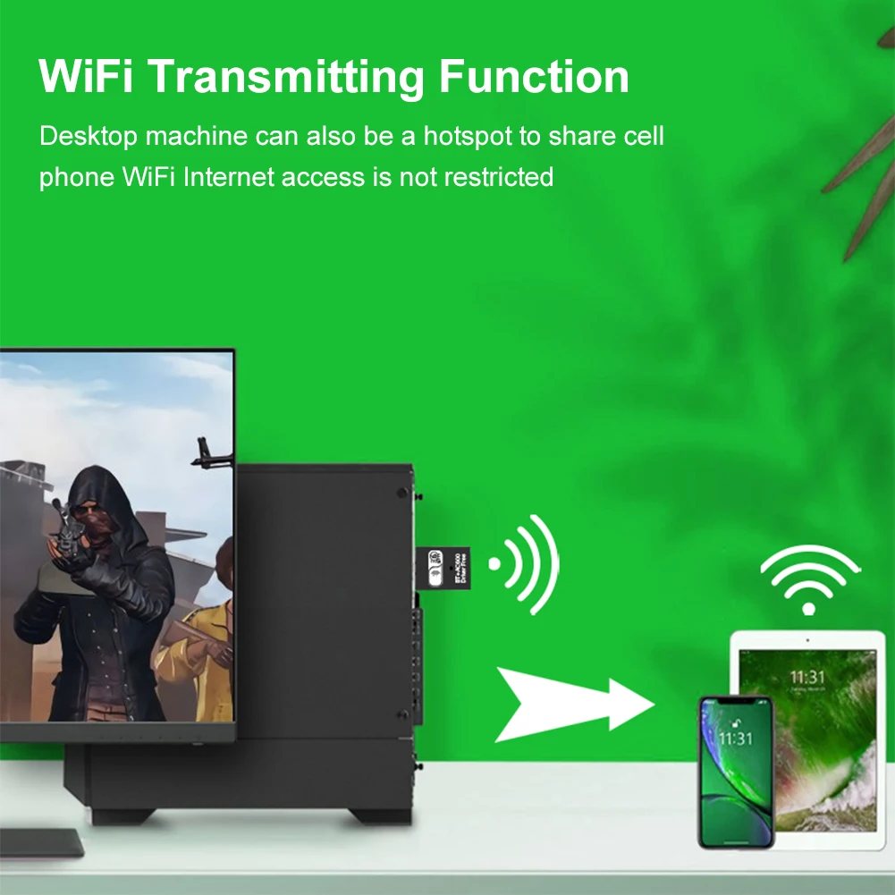 BT5.4 USB WiFi 어댑터 듀얼 밴드 2.4G 및 5G 외부 네트워크 수신기 송신기 홈 오피스 용 신호 수신 동글