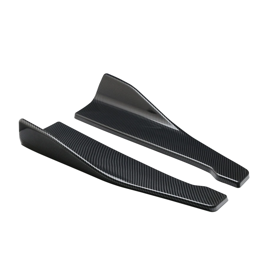 Universal Car Body Side Skirts Stickers Rocker Splitters Diffuser Winglet Wings Bumper Car Carbon Fiber Color Modified