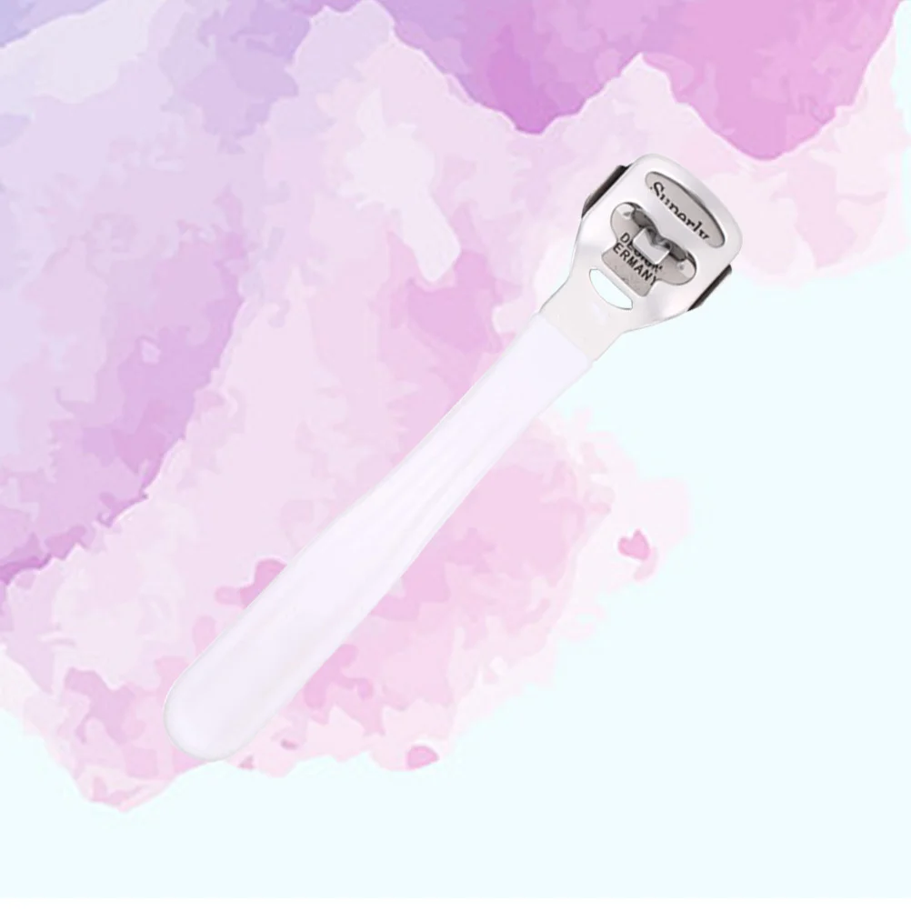 Kit d'outils pour enlever les callosités et pédicure, lime à pied en acier inoxydable, ensemble de rasoir blanc antidérapant, sans rouille, facile à utiliser, peau lisse