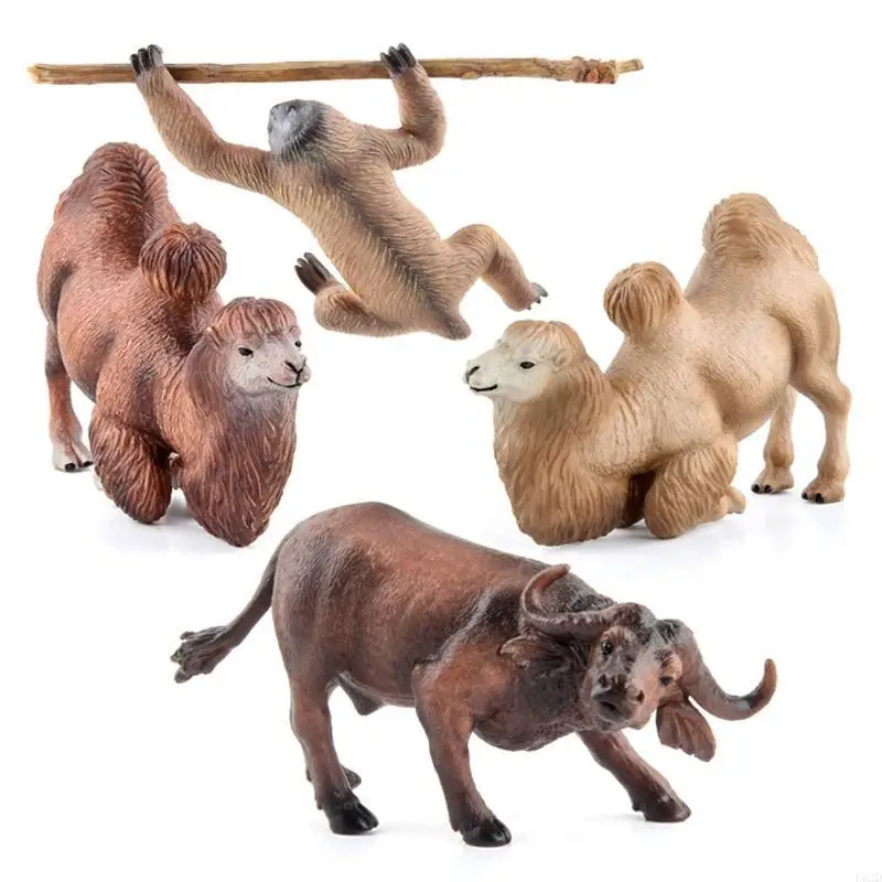 F62D Realistyczne zwierzęce figurki Figurki Cake Zestaw z doskonałymi detalami dla dzieci