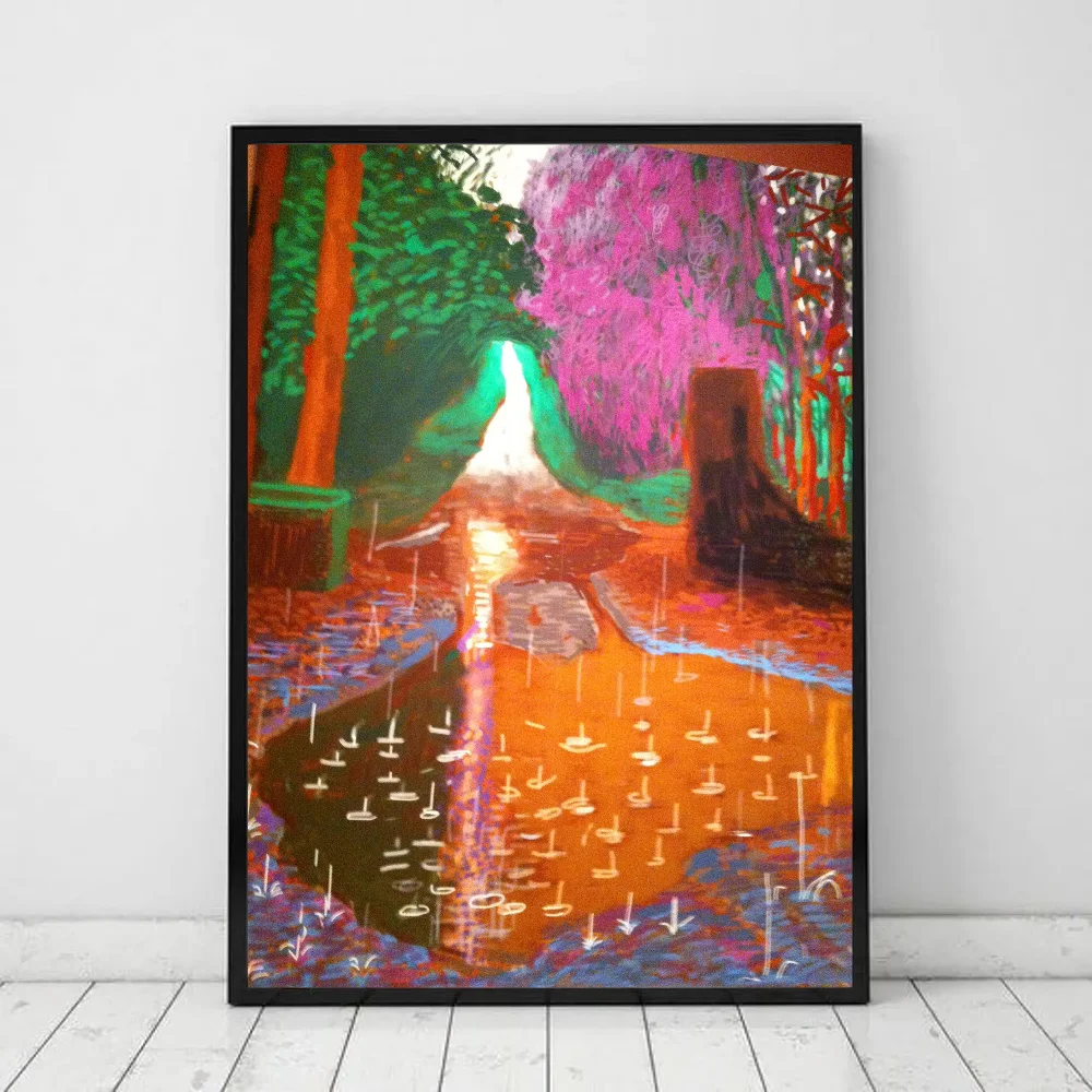 David Hockney Art Painting Classic Vintage Posters Decoracion Painting Wall Art White Kraft Paper Kawaii Room Decor