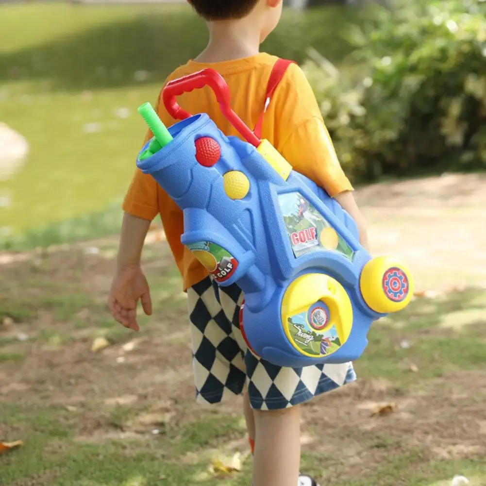 어린이 골프 세트 백백 골프 게임 스포츠 장난감 휴대용 어린이 골프 클럽 세트 플래그 매트 연습 공 야외 장난감 소년 소녀