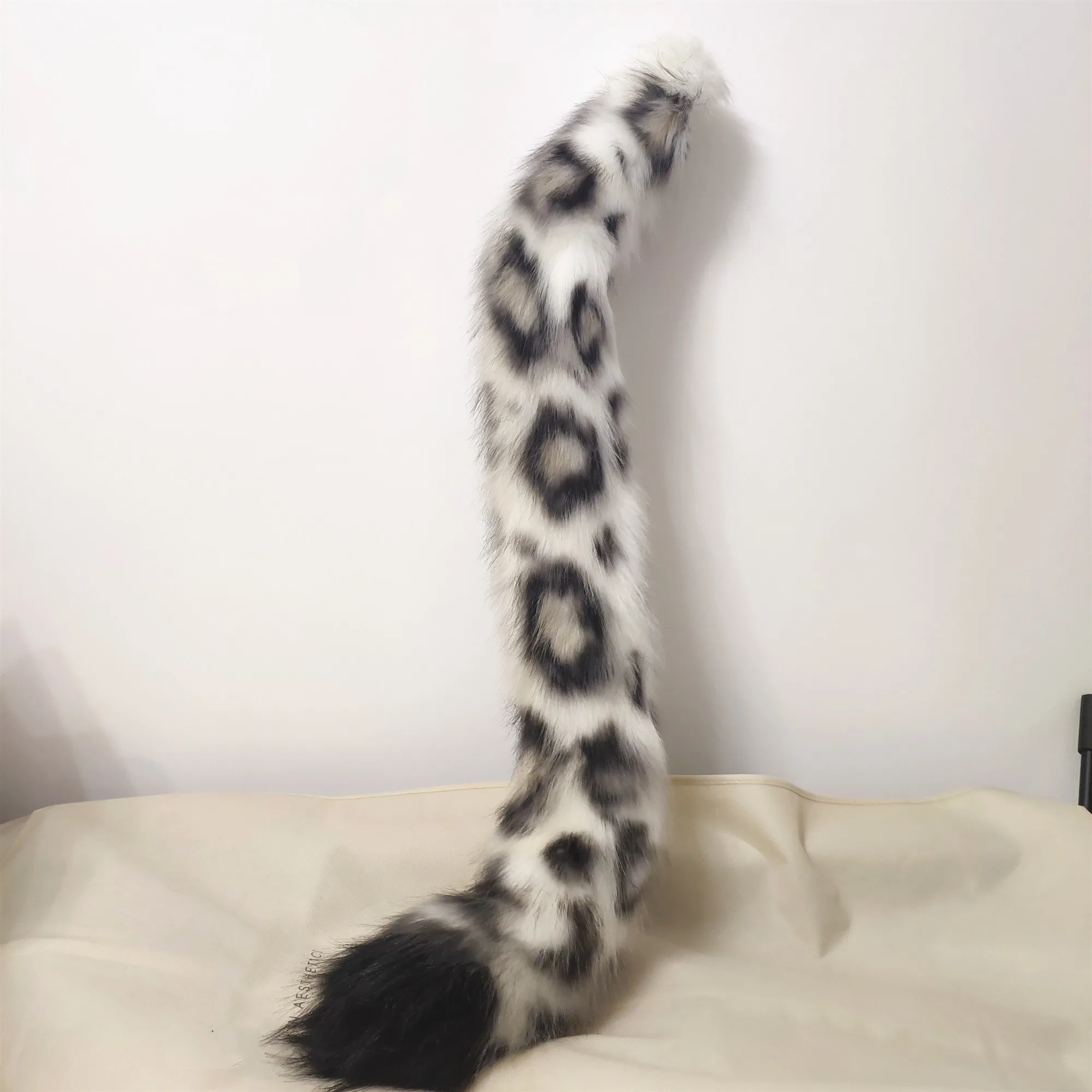 Halloween New Product Handmade Animal Ear Simulation Original High Quality Snow Leopard Ear and Tail Set Hair Band Headwear Girl