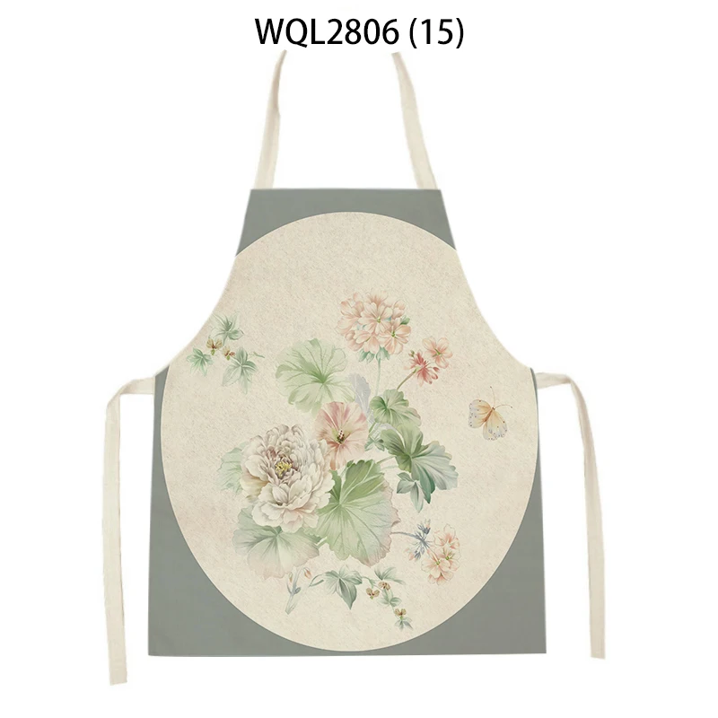 Butterfly Pattern Apron Creative Kitchen Apron Plant Women Apron Dinner Party Cooking Apron Adult Child Baking Accessories Apron