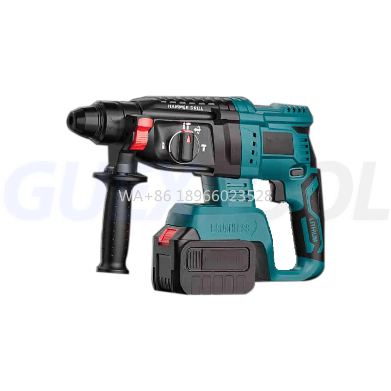 

Lithium Electric Hammer Brushless Electric Pickaxe Wireless Hammer Drill Ho usehold Impact Drill Industrial Demolition Hammers