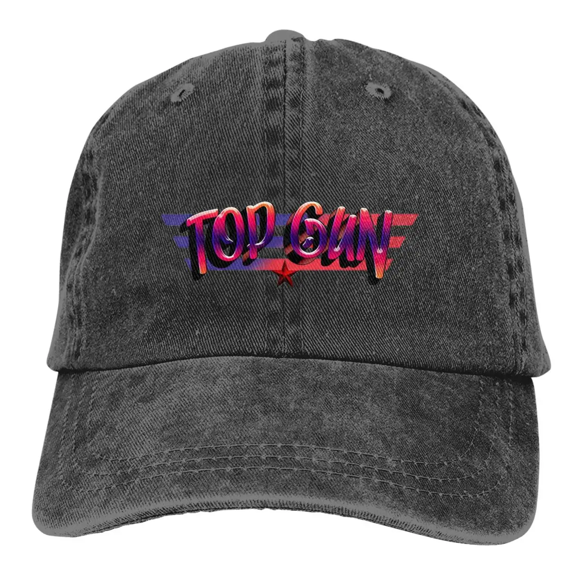 

Top Gun Classic Stars Color Baseball Cap Vintage Distressed Denim Paramount Sun Cap Men Women Travel Gift Caps Hat