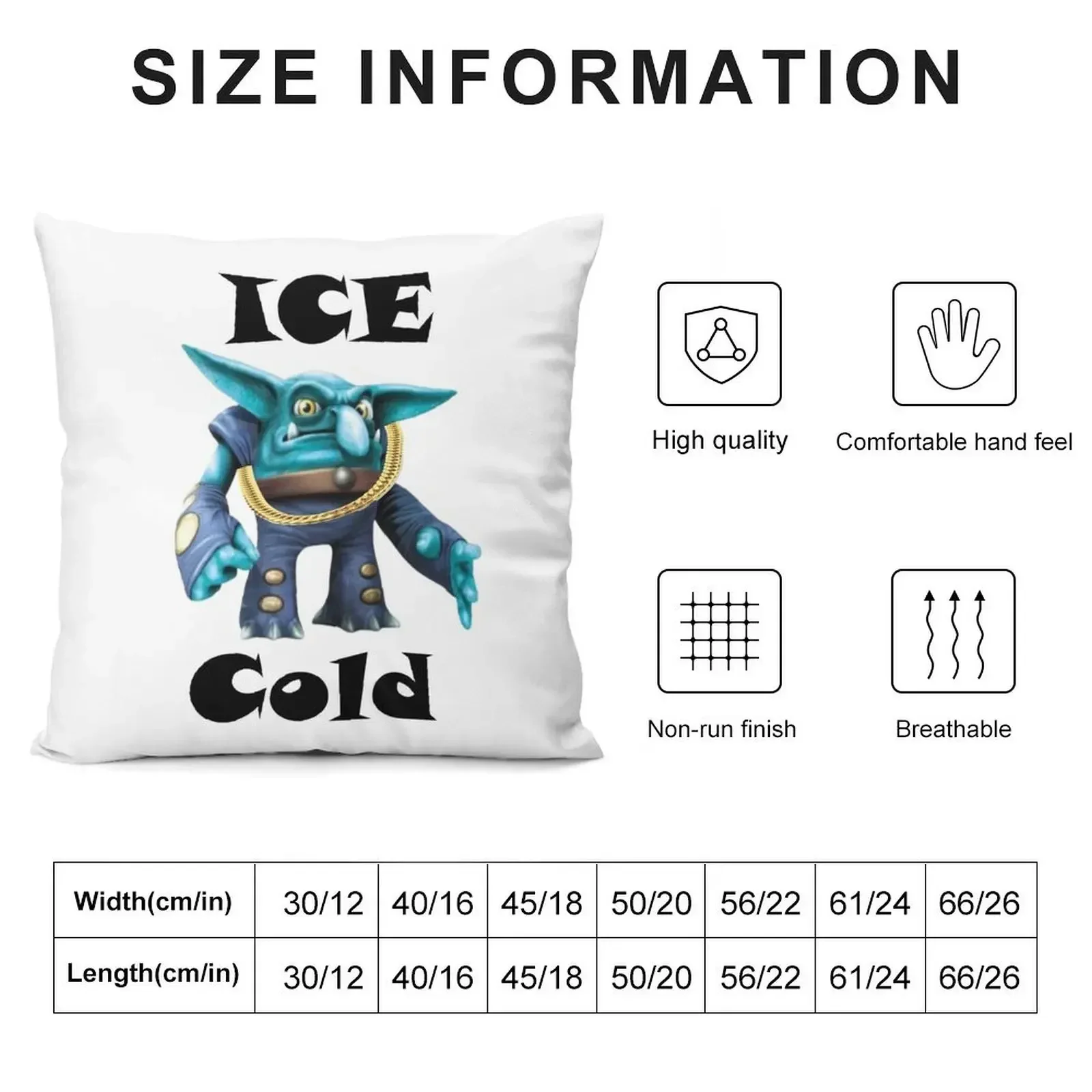 ice cold chill bill from skylanders Throw Pillow Decorative Cushion Cover Luxury Living Room Decorative Cushions pillow