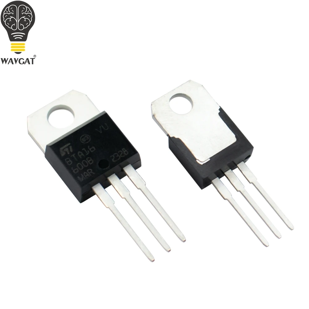 WAVGAT 10/50/100PCS  BTA16-600B BTA16-600 BTA16 Triacs 16 Amp 600 Volt TO-220 new original STANDARD TRIACS