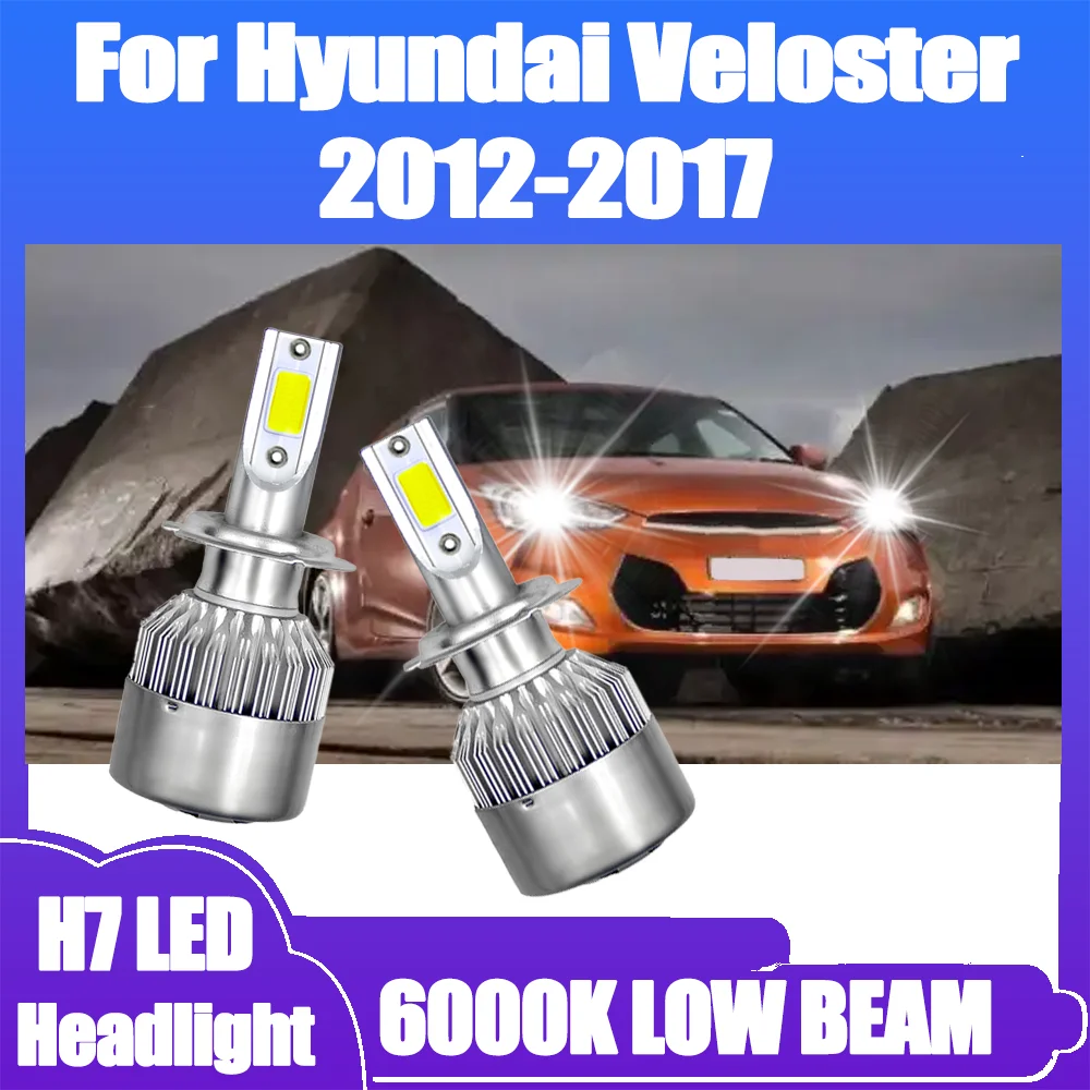Lampu Depan LED Canbus Tanpa Kesalahan H7 20000LM 120W Lampu Utama Truk 6000K Putih Untuk Hyundai Veloster 2012 2013 2014 2015 2016 2017