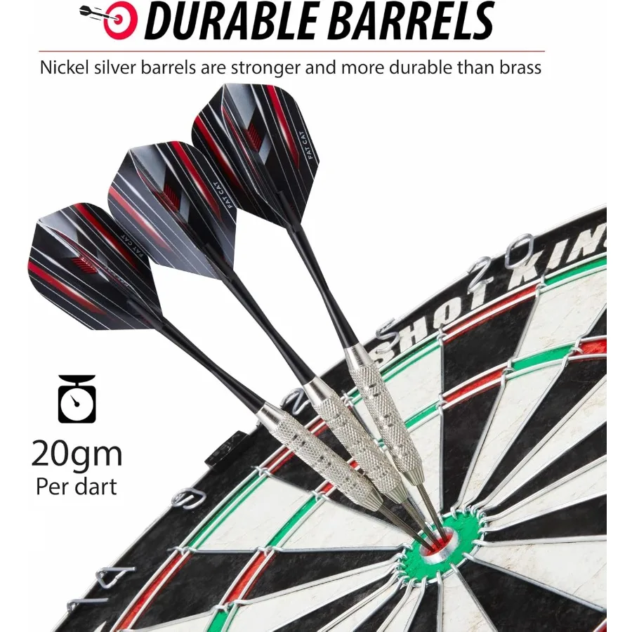 Fat Cat Darts Set in a Jar: Steel Tip Darts with Storage and Travel Container for Home Office or Outdoor Games Ideal for Casual
