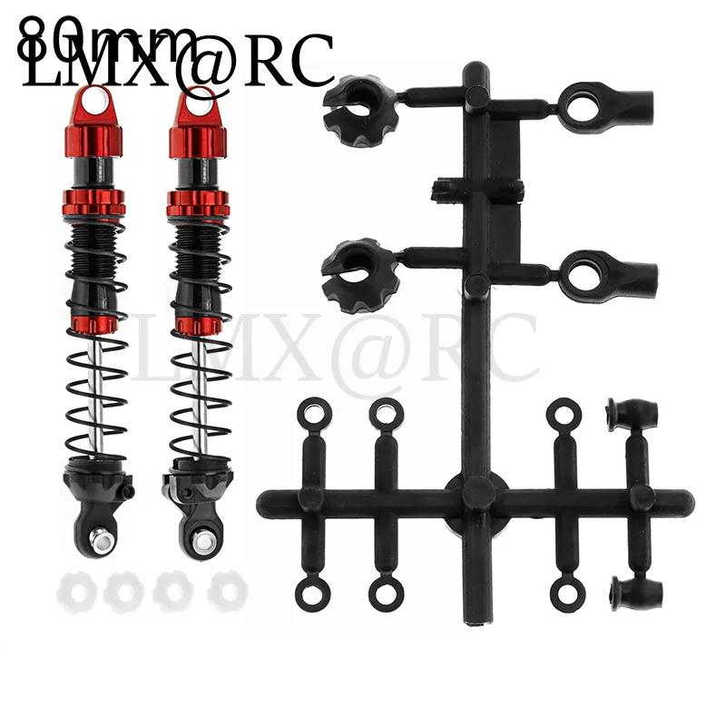LMX-معدن امتصاص الصدمات ل RC الزاحف سيارة ، ترقية أجزاء الملحقات ، 80 مللي متر ، 90 مللي متر ، محوري SCX10 ، RBX10 ، Traxxas ، TRX4 ، D90 ، 1 ، 10 ، 2 قطعة