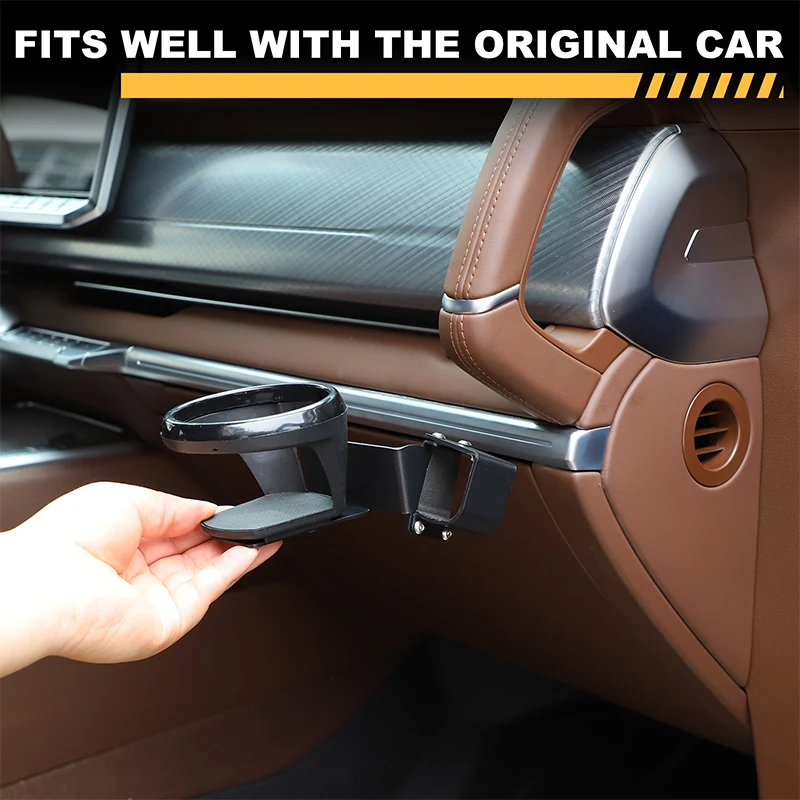 

For Great Wall Tank 700 2024+ Carbon Steel Black Car Co-Driving Water Cup Holder Car Interior Modification Accessories