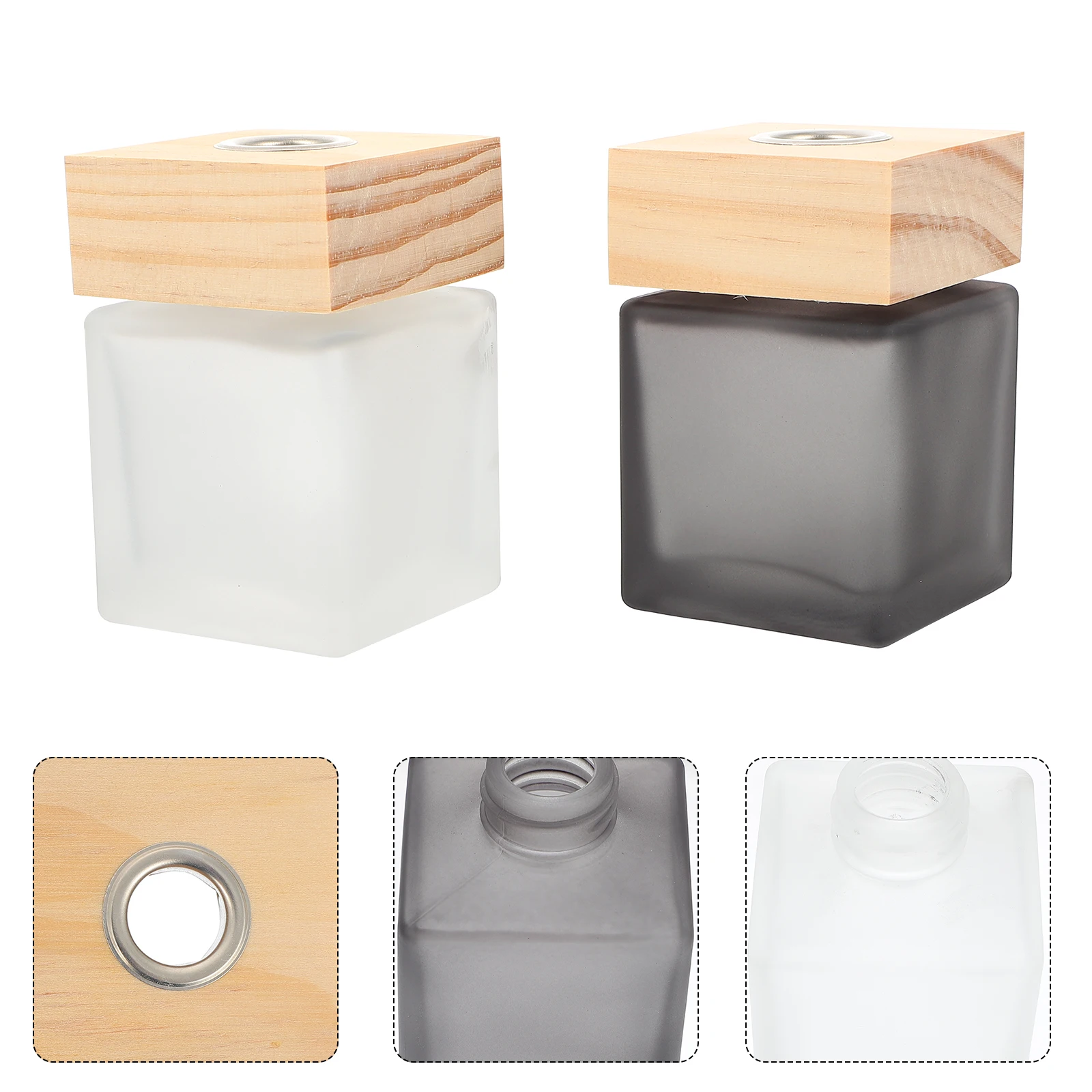 2Pcs Essential Oil Container Aromatherapy Bottle Glass Diffuser Bottle for Perfume Dispensing Empty Refillable Chic Fragrance