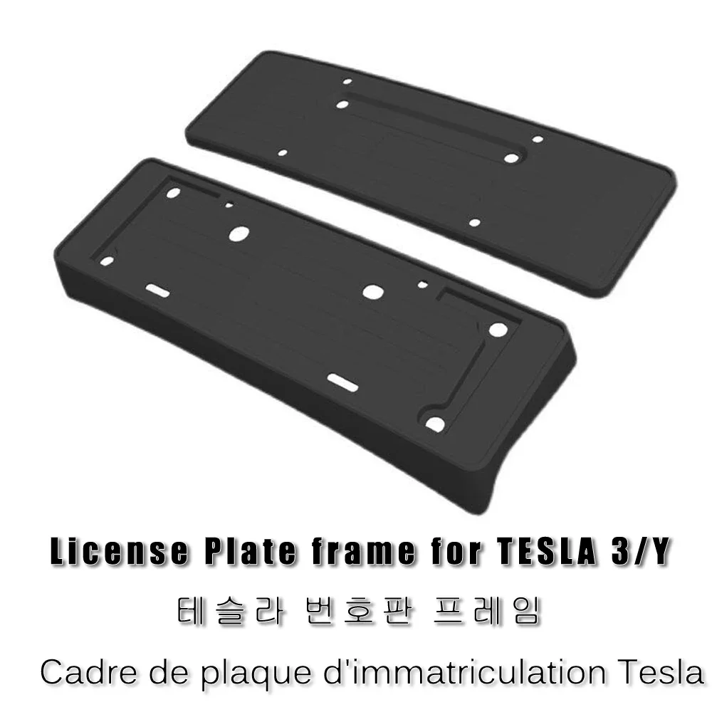 Front Rear License Plate Frame Mounting Holder Cover for Tesla Model Y Car Number Holder Tesla Accessories Modification