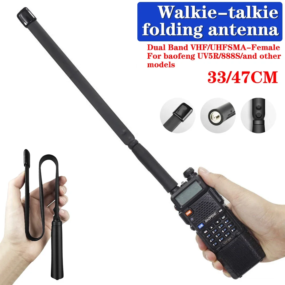 Taktische Antenne Walkie Talkie faltbar vhf uhf uv5r uv82 888s sma-weiblich Dual Band Amateurfunk Zubehör