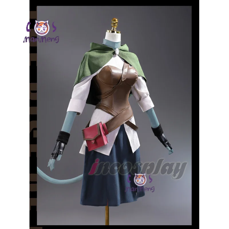 

Костюм для косплея Jester Lavorre, аниме The Mighty Nein, Хэллоуин, Рождество, новая мужская и женская форма, шаль, реквизит для хвоста, комплект костюма