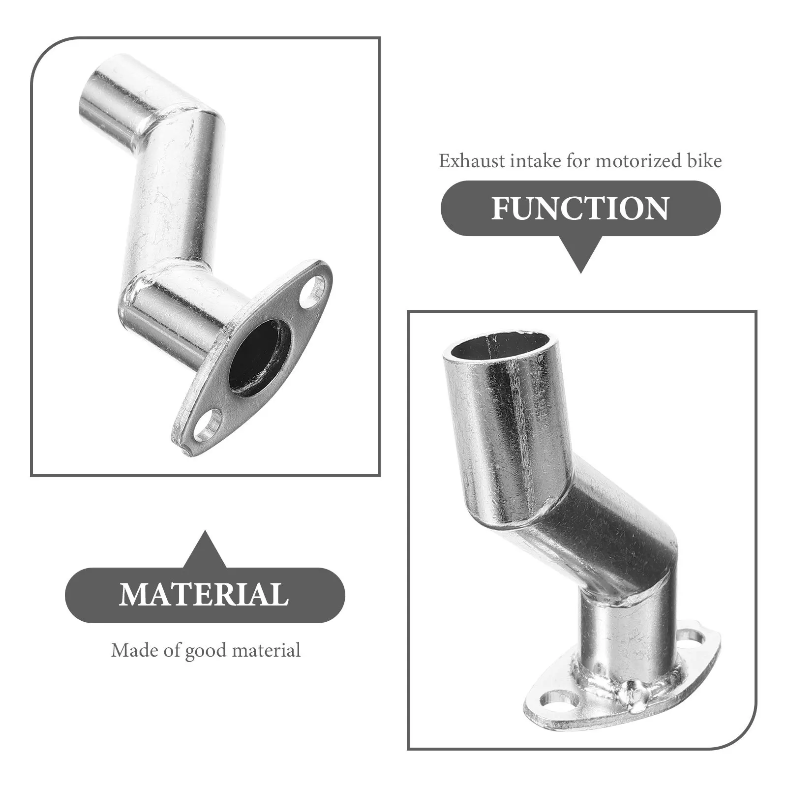 

Durable Iron Intake Manifold Motorized Bicycle Parts Exhaust Intake Enhanced Performance Motorized Bike Manifold