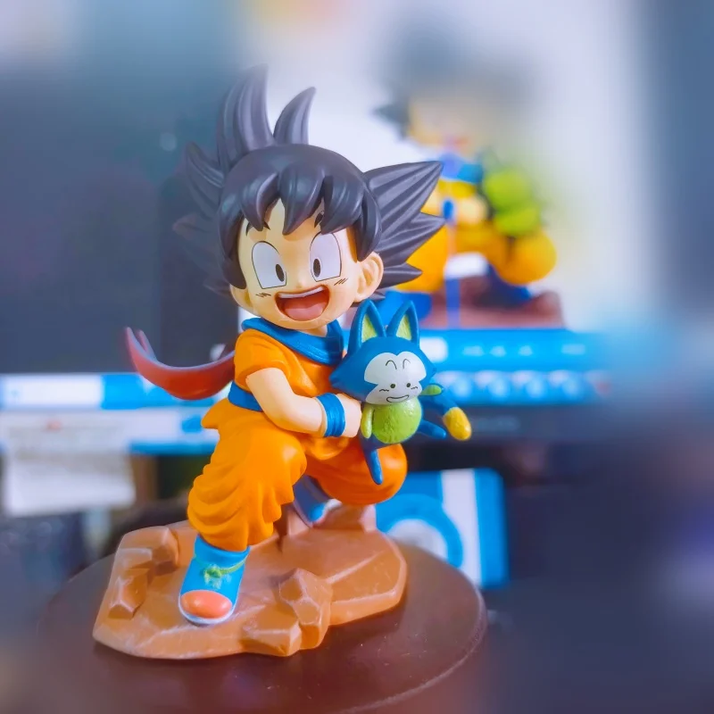Dragon Ball Young Goku & Puar Character Figure Collectible Model Statue for Anime Fan Desktop Decor Table Ornament Gift