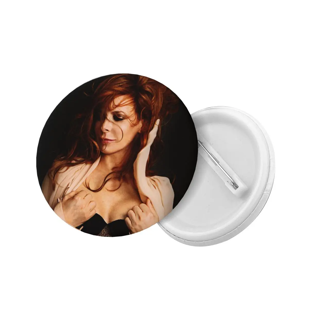 Lovely Mylene Farmer Round Button Pin for Backpack Customizable French Singer Pinback Badge Brooch