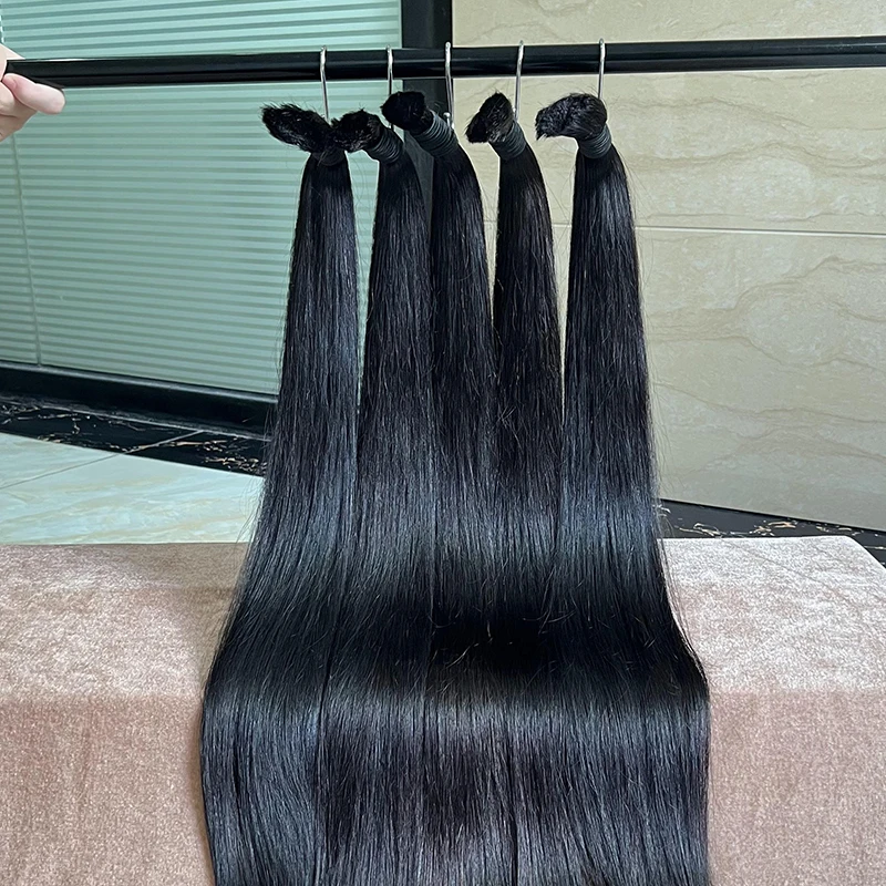 100g/1PC Bulk Braiding Hair Raw 100% Human Hair Bulk for Braiding Straight Human Braiding No Weft Human Hair Extensions