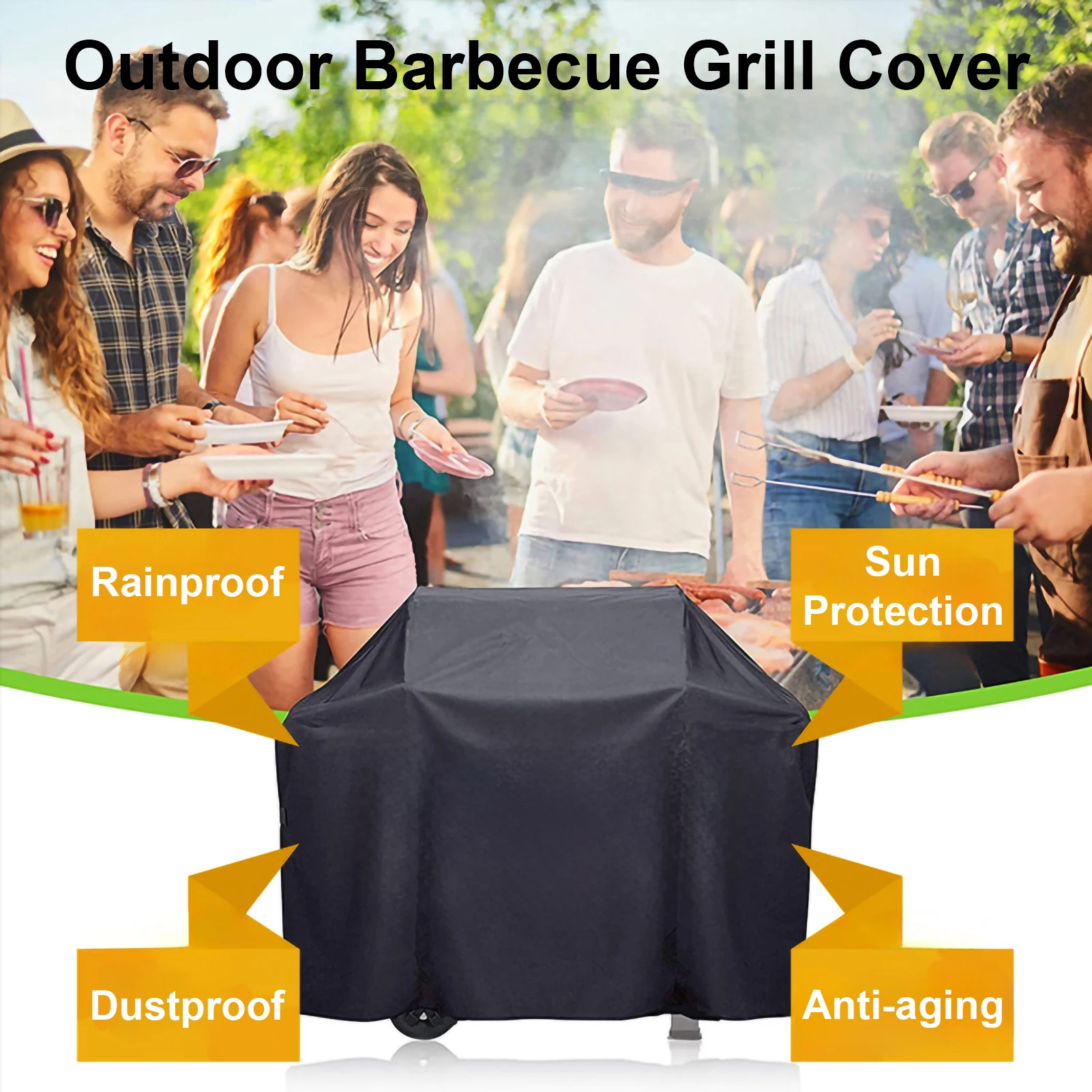 Bbq Grill Barbeque Cover Anti Dust Waterproof Heavy Duty Charbroil BBQ Protective Cover Outdoor Kitchen Bbq Accessories New