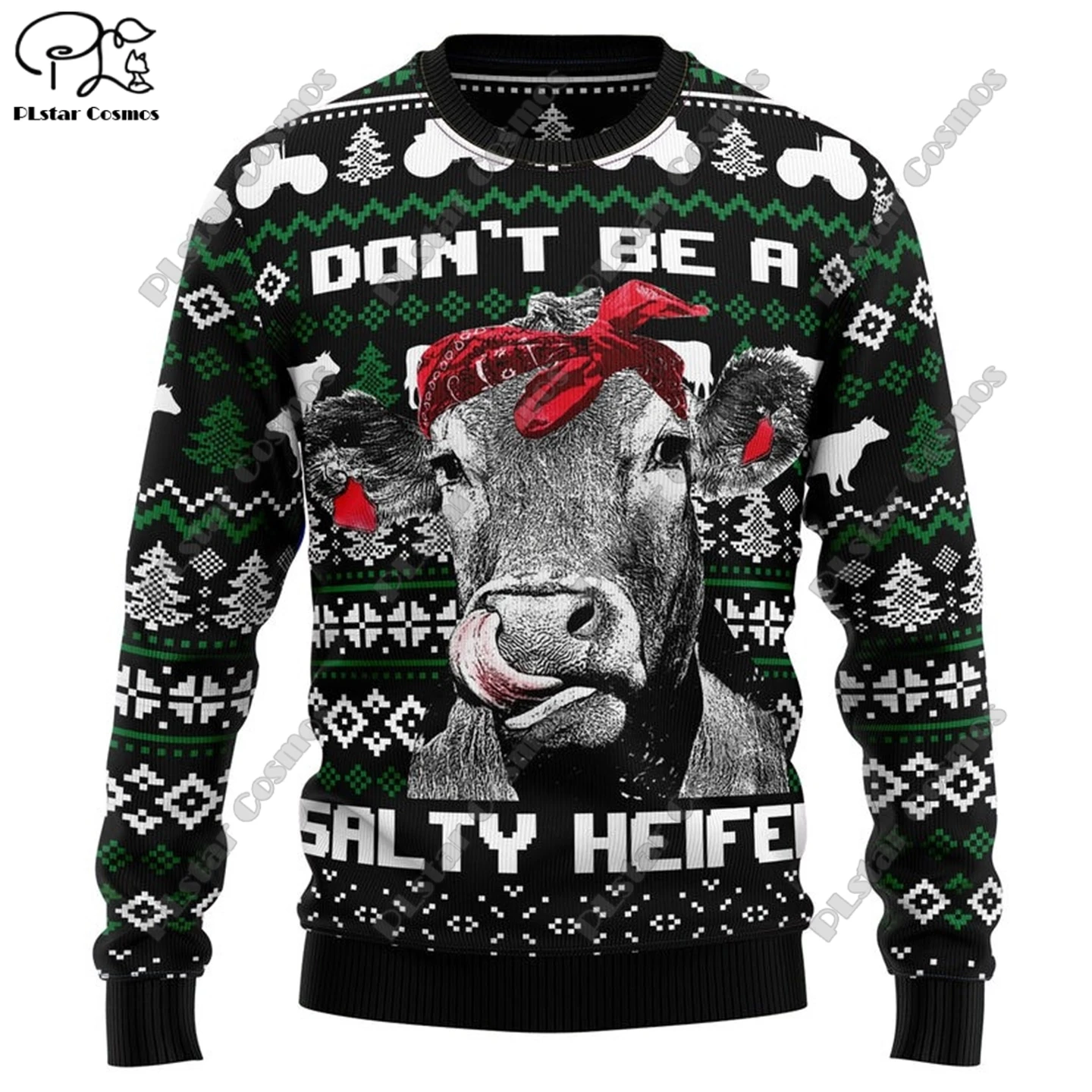 New 3D Printed Animal Custom Series Cute Christmas Pattern Ugly Sweater Street Casual Winter Sweatshirt S-2