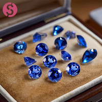 Royal Blue Round Shape Lab Grown Sapphire Charms Gemstones 3.0-9.0mm for Jewelry Making Materials Selectable AGL Certificate