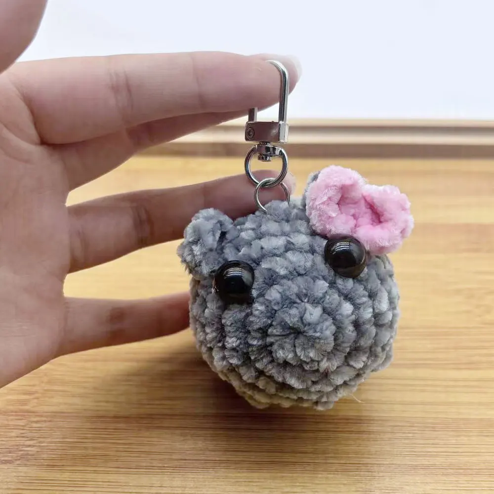 Sad Hamster Meme Sound Music Plush Toy Cute Hamster Plush Keychain Figure Soft Toy Stuffed Animal Doll Key Ring Key Chain