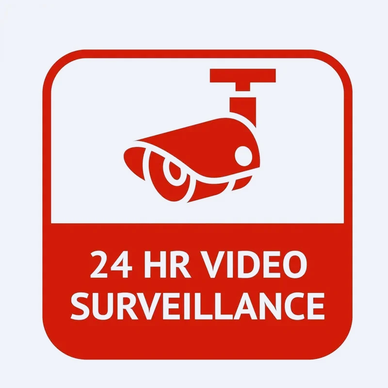 1 Piece Personality Car Sticker CCTV 24 Hour Video Surveillance Funny Waterproof Cover Scratch Accessories Decal,15cm*15cm,PVC