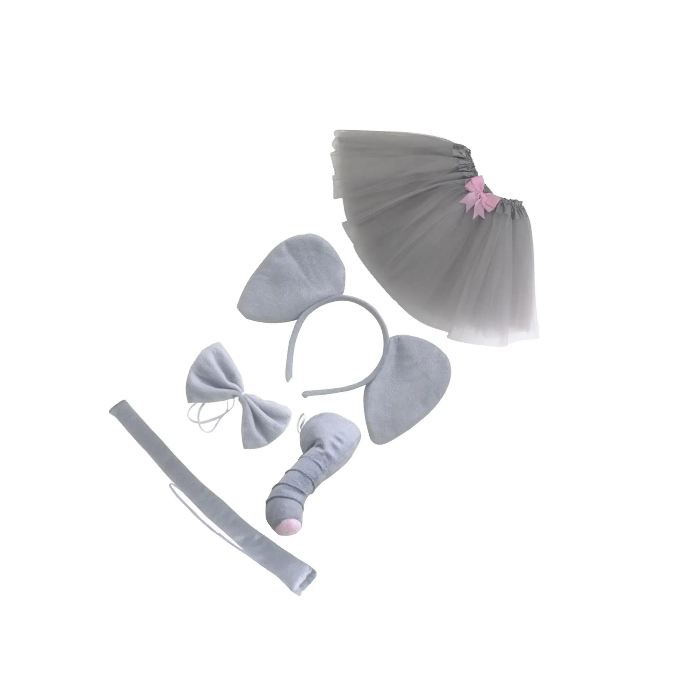 

Повязка на голову с ушками слона N, галстук-бабочка, хвост, юбка, милая для наряда в стиле аниме, вечеринка