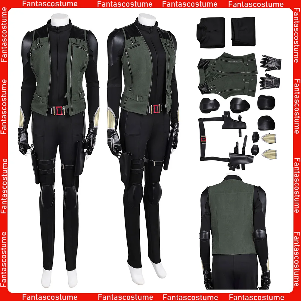 

Movie Cosplay Yelena Costume Belova Adult Women Shirt Coat Pants Gloves Outfits Halloween Carnival Party Roleplay Disguise Suit