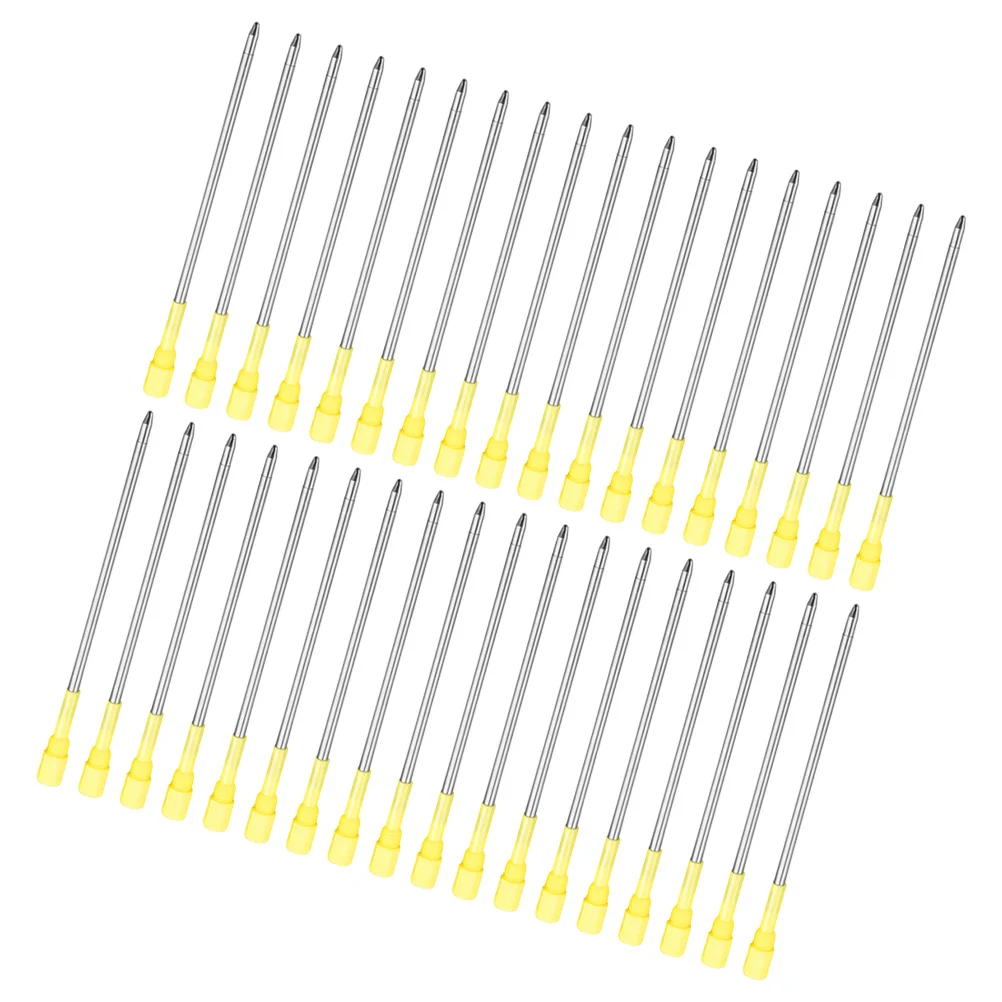 

50 шт., металлические стержни для шариковых ручек, замена средних чернил для офиса, школы, черные чернильные стержни для ручек, гладкие шариковые ручки