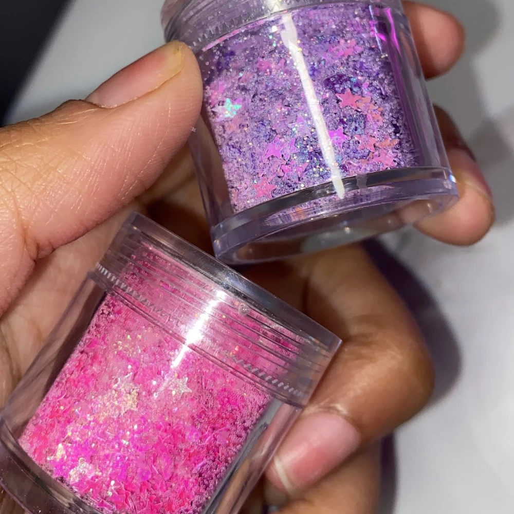 20g/Jar Holographic Mixed Sequins Nail Glitter Love/Five-Pointed Star Flakes Irregular Paillette DIY UV Gel Polish For Manicure*