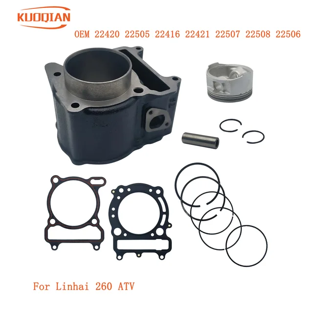 Oryginalny zestaw cylindrów do ATV Linhai 260 silnik motorower ATV skuter gokart Buggy 22420 QUAD GO KART