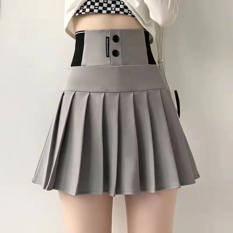 

Summer 2025 Women's High Waist A-Line Skirt Elastic Waist Anti-Light ort Skirt Versatile f-length Skirt for All