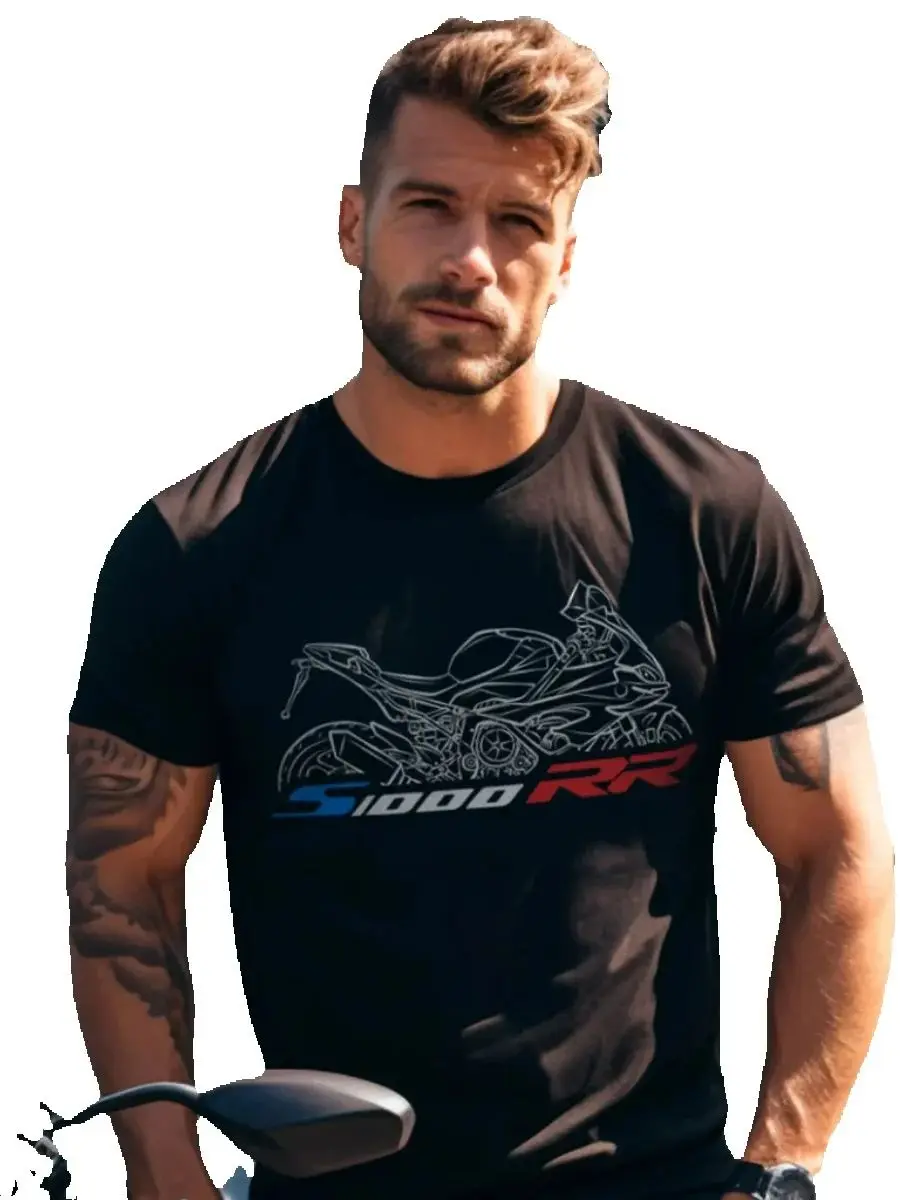 2009-2024 Models German Motorrad S1000RR Motorcycle T-Shirt New 100% Cotton O-Neck Short Sleeve Casual Mens Tee Rider Streetwear