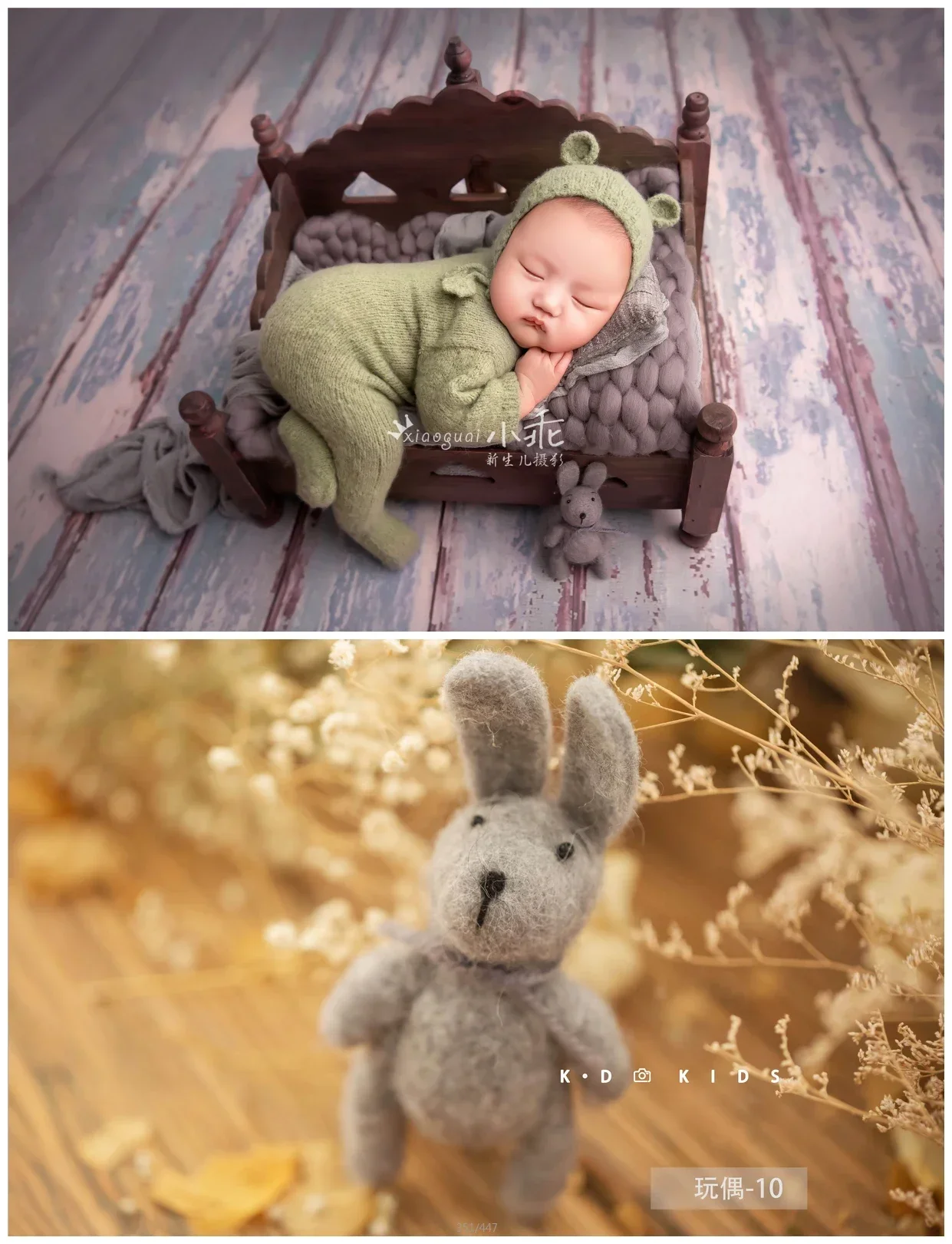 Newborn Photography Props Accessories Backdrop Animal Baby Toys Wool Mohair Infant Dolls Lion Bear Bunny Panda Studio Props