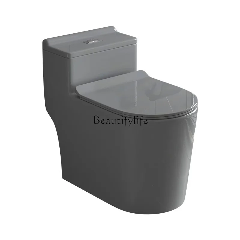 

Household flush color one-piece toilet siphon silent deodorant ceramic large pipe toilet