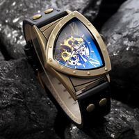 Fashionable Men's Watch Triangle Hollowed Out Luminous Fully Automatic Mechanical Movement Mechanical Watches reloj automático